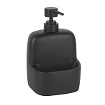 Дозатор WasserKRAFT K-8499BLACK с емкостью для губки черный