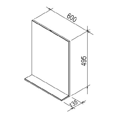 Чертеж Зеркало Ravak Rosa II X000001297 760 береза