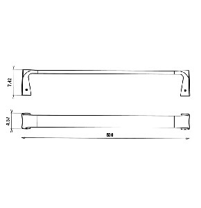 Чертеж Полотенцедержатель Paini Lady 89CR002
