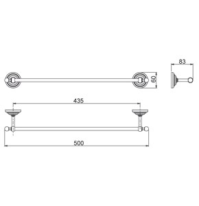 Чертеж Полотенцедержатель Paini Duomo 88CR002