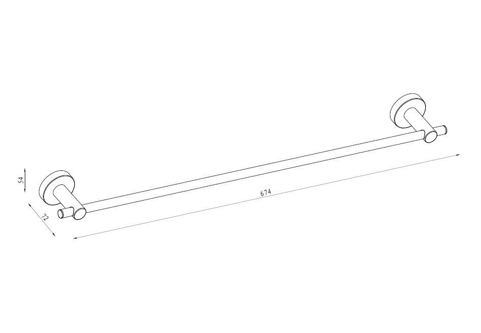 Чертеж Вешалка для полотенец Damixa Scandi pro HASP346400