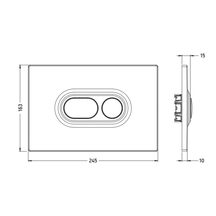 Чертеж Клавиша смыва Artceram Atelier 702.000.05