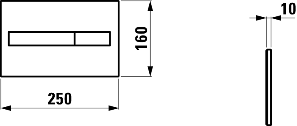 Чертеж Клавиша смыва Laufen Installation System 8.9566.1.004.000.1