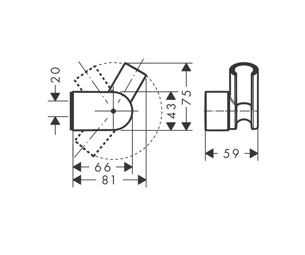 Чертеж Держатель для душа hansgrohe Porter Vario 28328000