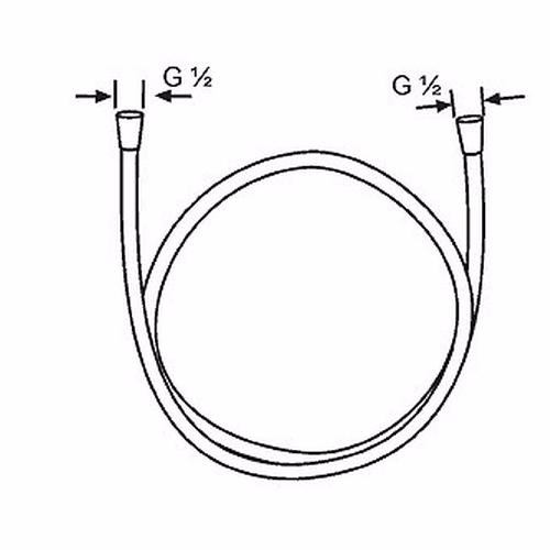 Чертеж Шланг для душа hansgrohe Isiflex 28276000