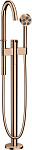 Смеситель для ванны Axor One 48440300 напольный с душем, полированное красное золото