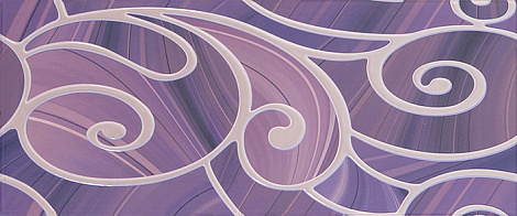 Декор для стены Gracia Ceramica Arabeski 60x25 010301001710, фиолетовый