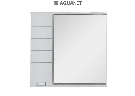 Шкаф-зеркало Aquanet Доминика 90 (176571) правостороннее белое