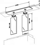 Пара зеркал Duravit LM963908585 белый блестящий