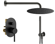 Душевой комплект Plumberia Selection Ixo KITXO15NO черный матовый