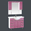 Шкаф зеркальный Misty Жасмин П-Жас02105-122Св, розовая пленка