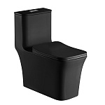 Унитаз Azario Gressa AZ-1111MB с сиденьем, черный матовый