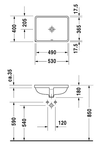 Раковина Duravit Starck 3 0305490000