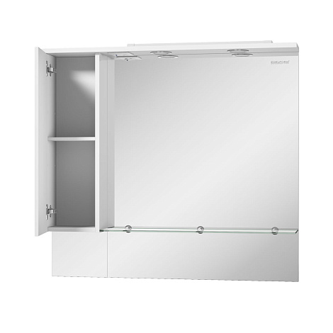 Шкаф зеркальный Edelform Амата 100 2-809-00-S белый