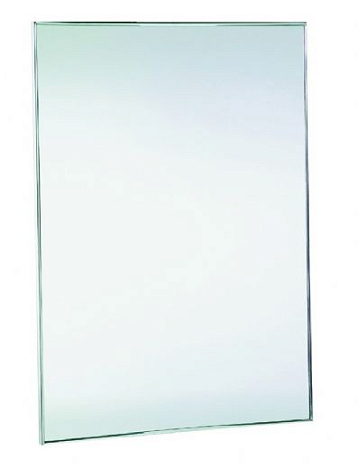 Зеркало Nofer 08052.S антивандальное с рамкой из нержавеющей стали