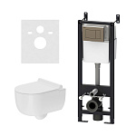 Комплект унитаза с инсталляцией Damixa Scandinavian Pure DX36.IS10151.1701 с крышкой-сиденьем