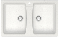 Кухонная мойка Azario Elmas 78 CS00078330 двойная, белый лед