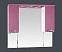 Шкаф зеркальный Misty Жасмин П-Жас02105-122Св, розовая пленка