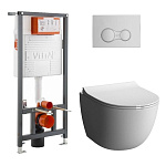 Подвесной унитаз  Vitra Sento 9830B003-7207 с инсталляцией