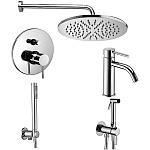 Комплект смесителей Paffoni Light KITZLIG015CR071, с гигиеническим душем