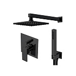 Душевой комплект Gattoni Kubik KTQ15/PDNO черный матовый