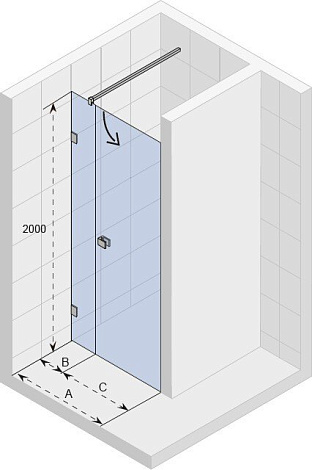 Душевая дверь в нишу Riho Scandic Mistral M102 GX0702002 R
