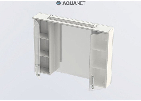 Шкаф-зеркало Aquanet Тиана 100 (172806) белое/светлый дуб