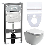 Унитаз с инсталляцией Ceramica Nova CN4002_1002W_1000