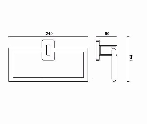 Полотенцедержатель Art&Max Gotico (AM-4880AQ) (AM-E-4880AQ)
